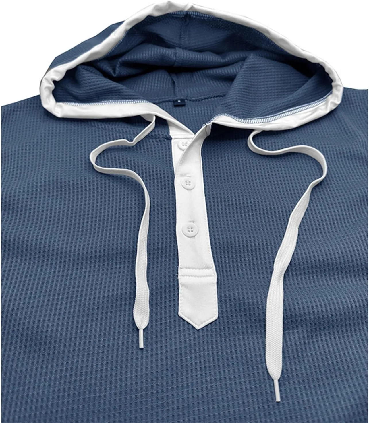 Mens Waffle Tank Tops Hoodie Shirts Sleeveless Gym Hoodies Bodybuilding Muscle Shirts Casual Beach Hippie Shirts