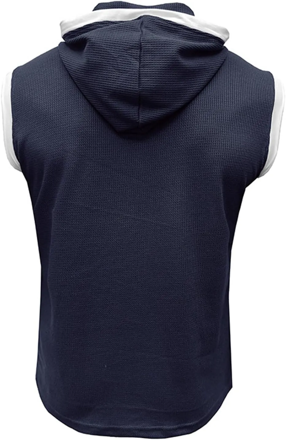 Mens Waffle Tank Tops Hoodie Shirts Sleeveless Gym Hoodies Bodybuilding Muscle Shirts Casual Beach Hippie Shirts