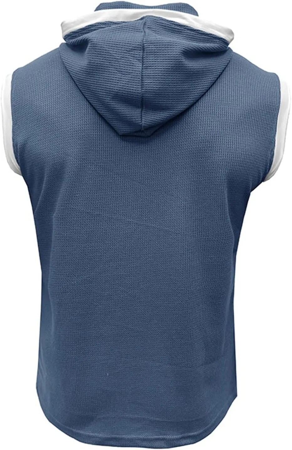 Mens Waffle Tank Tops Hoodie Shirts Sleeveless Gym Hoodies Bodybuilding Muscle Shirts Casual Beach Hippie Shirts