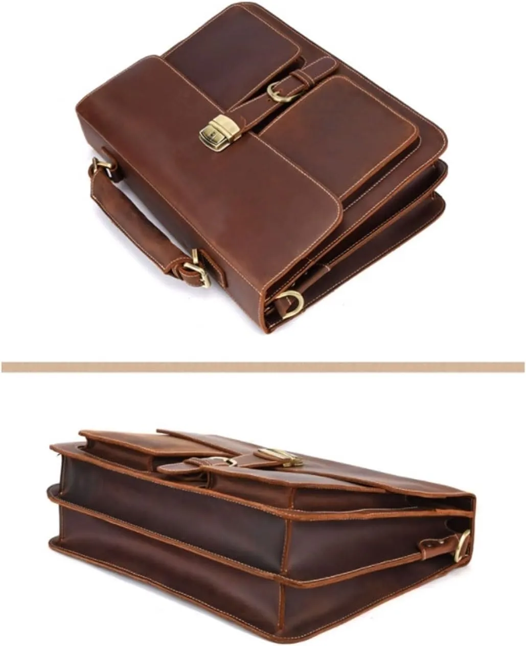 Messenger Shoulder Bags Men's Leather Large Handbags Crossbody Bags Laptop Bags Briefcases