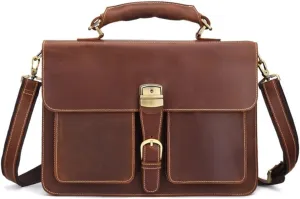 Messenger Shoulder Bags Men's Leather Large Handbags Crossbody Bags Laptop Bags Briefcases
