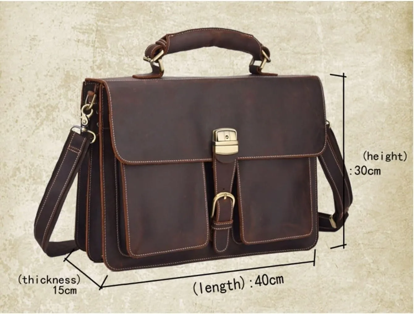 Messenger Shoulder Bags Men's Leather Large Handbags Crossbody Bags Laptop Bags Briefcases