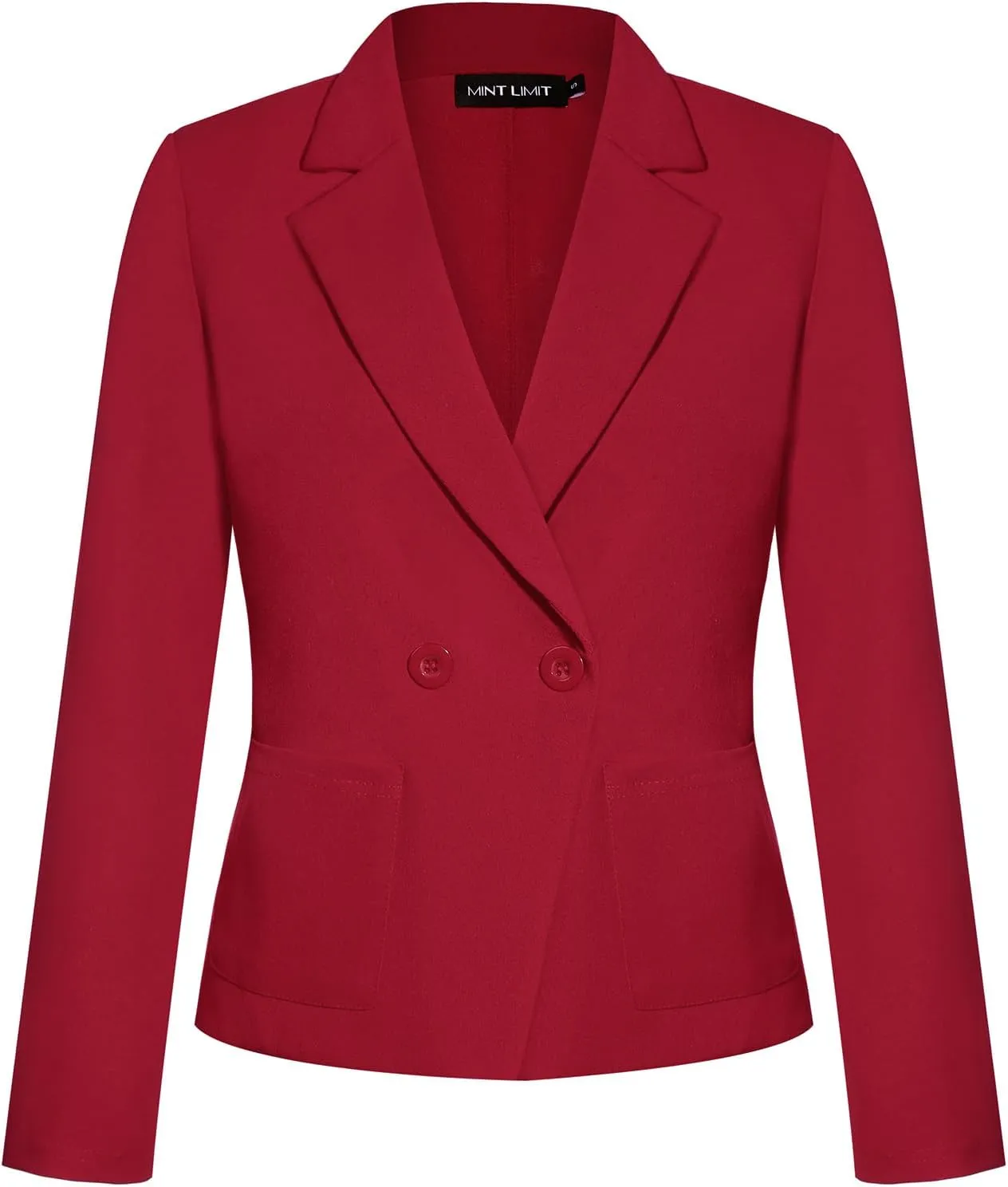 MINTLIMIT Women's Long Sleeve Blazers Button Front Notch Lapel Jacket Work Office Blazer with Pockets