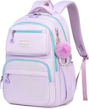 MOONBABY Girls Backpacks Ages 8-10, 10-12, 12-14, Lightweight Kids Teens Bookbag Large Capacity Aesthetics Bags for Elementary Primary High School