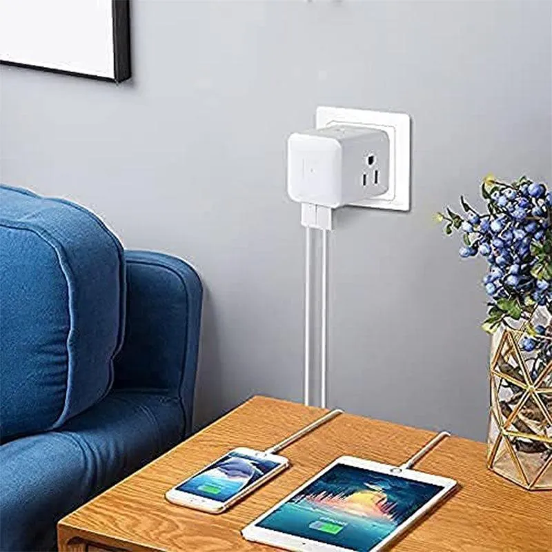 Multi Plug Extension | 2 USB | 4 AC Plugs | Cruise Ship Approved - Cruise Essentials - CruisePaks