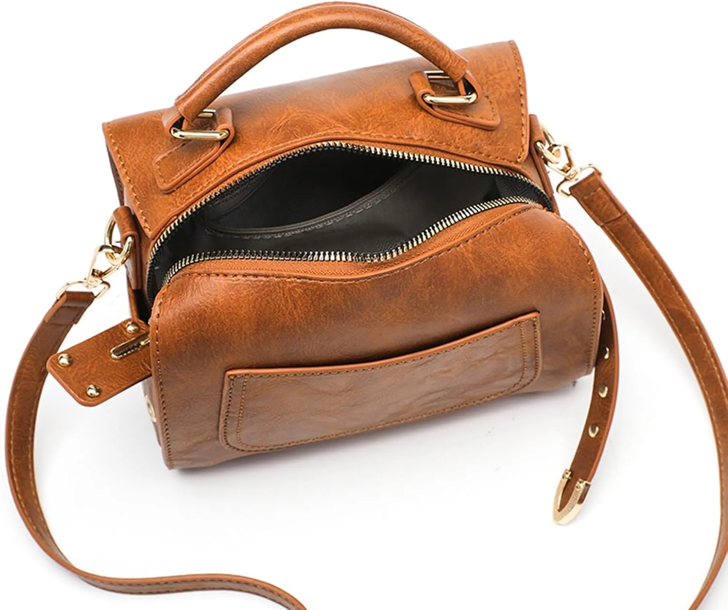 Multi Pocket Shoulder Bags for Woman Casual Nylon Purses Handbags Crossbody Bags Womens Vacation Shoulder Bag(Black)