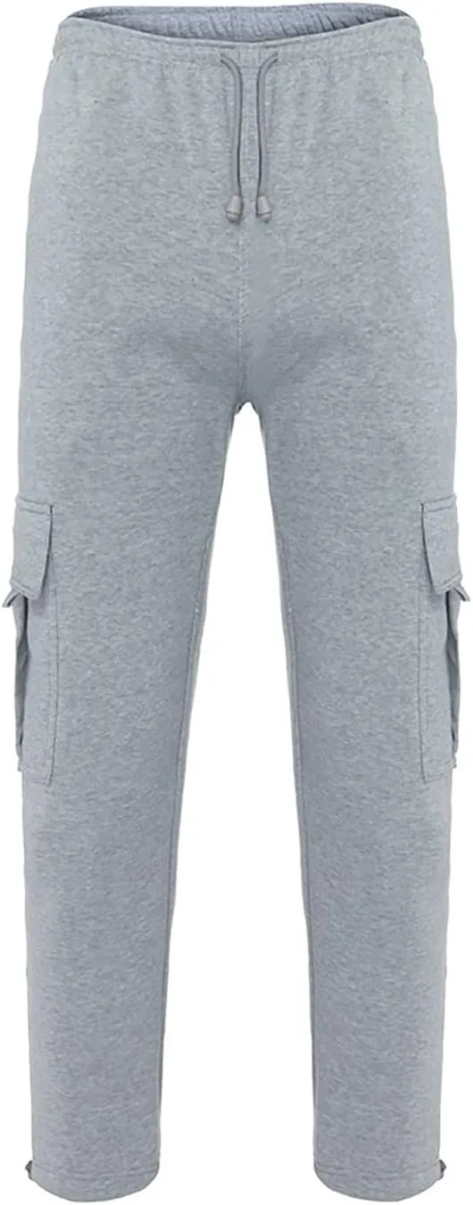 Muscularfit Cargo Pants Men 2023 Casual Drawstring Elastic Waist Multi Pockets Loose Trousers Fashion Work Utility Sweatpants