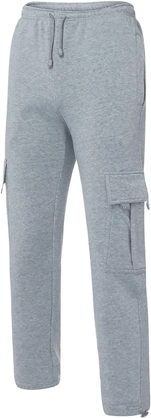 Muscularfit Cargo Pants Men 2023 Casual Drawstring Elastic Waist Multi Pockets Loose Trousers Fashion Work Utility Sweatpants