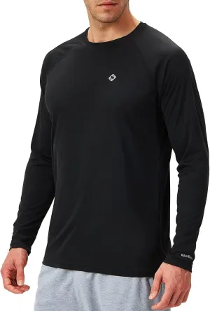 NAVISKIN Men's Rash Guard Shirts Swim Shirts UPF 50  UV Sun Protection Long Sleeve Shirts Lightweight Quick Dry