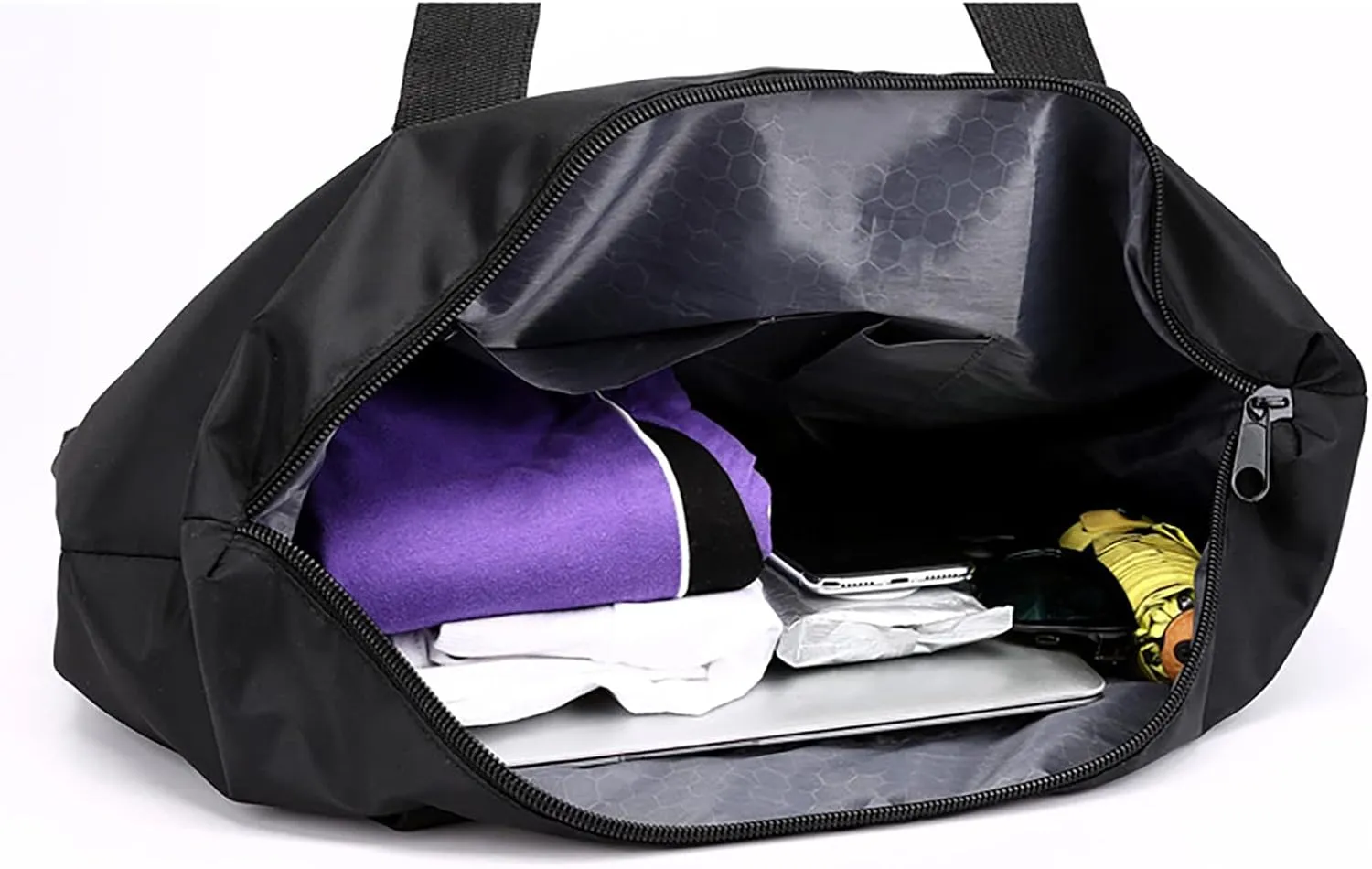 New Nylon Cloth Men's And Women's Portable Large Capacity Travel Shoulder Bag Mens Purses Or Shoulder (Grey, One Size)