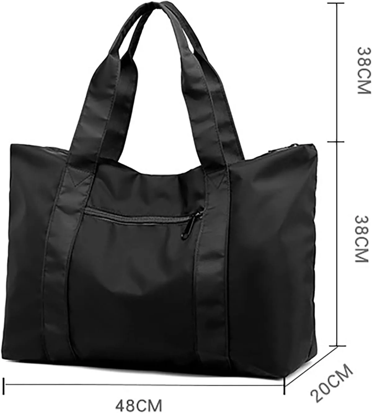 New Nylon Cloth Men's And Women's Portable Large Capacity Travel Shoulder Bag Mens Purses Or Shoulder (Grey, One Size)