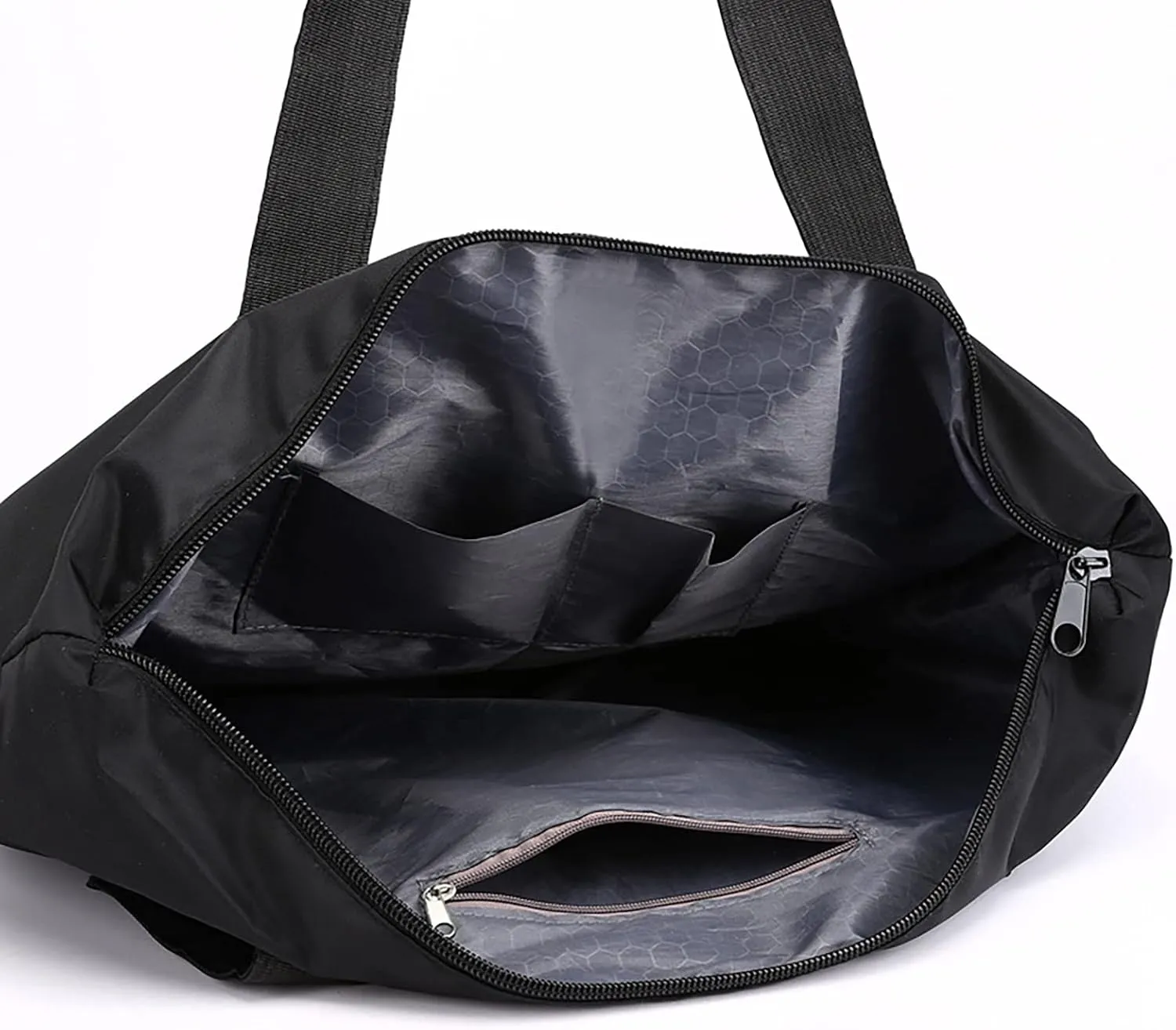 New Nylon Cloth Men's And Women's Portable Large Capacity Travel Shoulder Bag Mens Purses Or Shoulder (Grey, One Size)