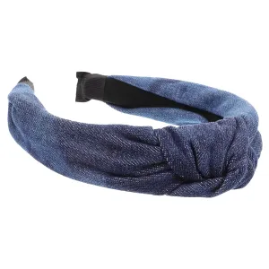 NOLITOY Unique Denim Headband Women's Knotted Headdress Fashionable Hair Accessory