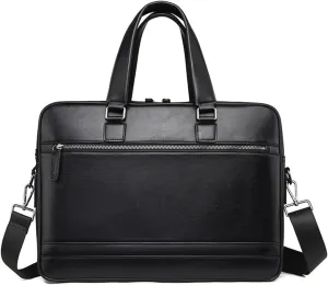Notebook Bag Briefcases Handbag Business Bag for 15.6in Laptop Men Computer Bag Leather Portable Bag