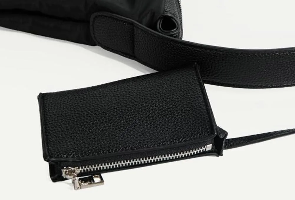 Nylon Tote Bags for Women 2Pcs Large Waterproof Crescent Shoulder Purse Underarm Hobo Bags Travel Work Tote handbag