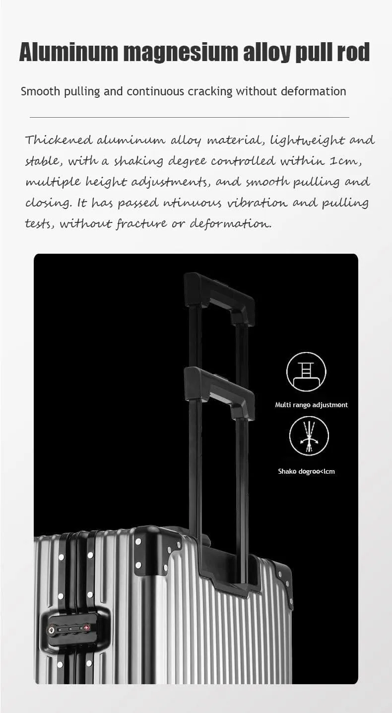 OETJE Luggage Aluminium Frame Hard Shell Suitcase with Wheels TSA Lock No Zipper Carry on trunk (green, Carry-On 20-Inch)