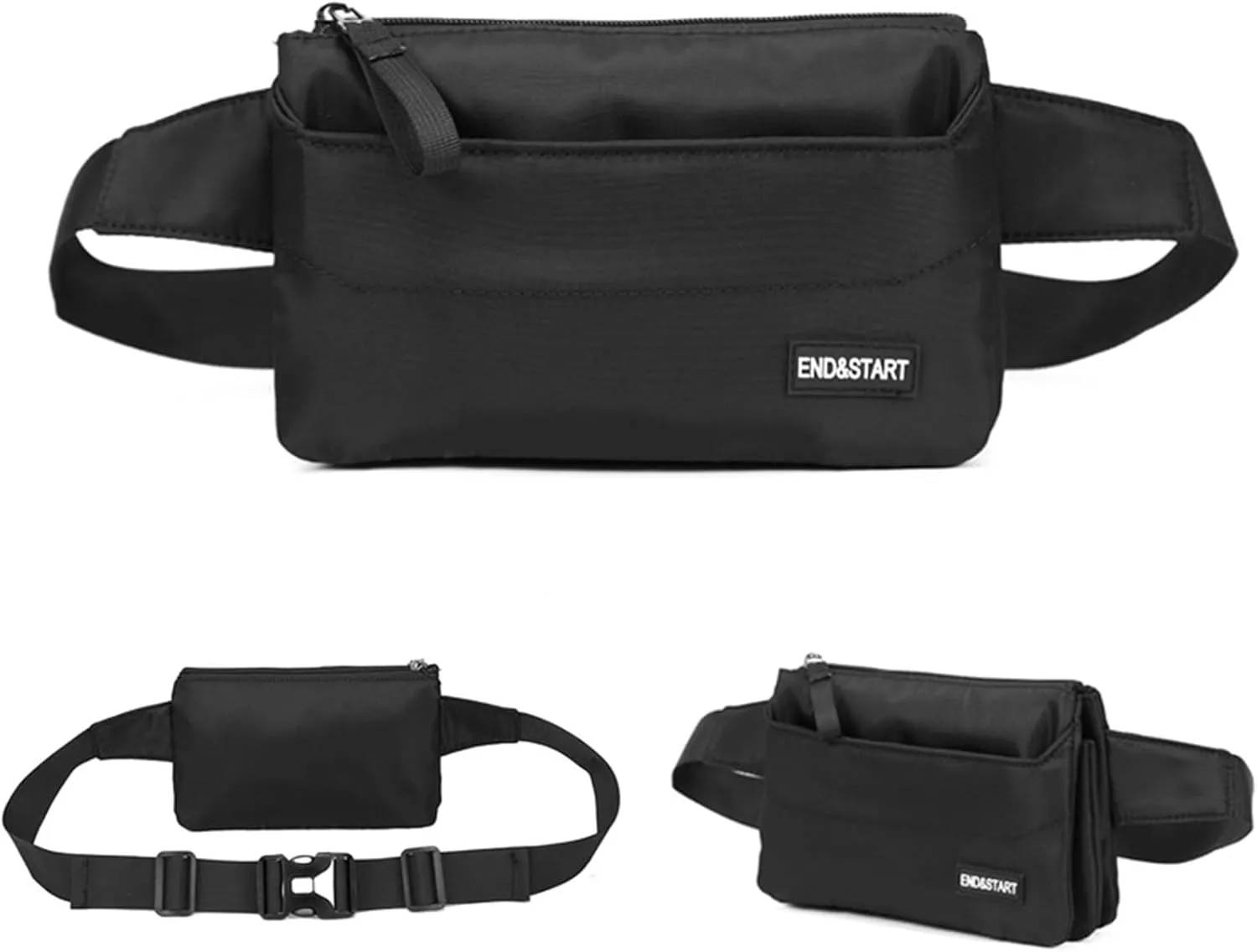 of The End Messenger Bag Men Messenger Bag Fashionable New Pattern Simple Solid Color Casual (Black, One Size)
