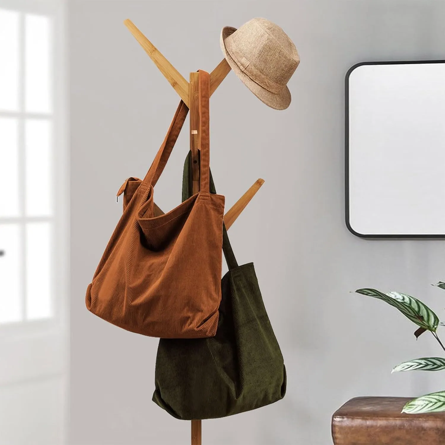 Over The Shoulder Bags for Women Large Capacity Corduroy Tote Bag Casual Slouchy Satchel Handbags Work Travel Purse