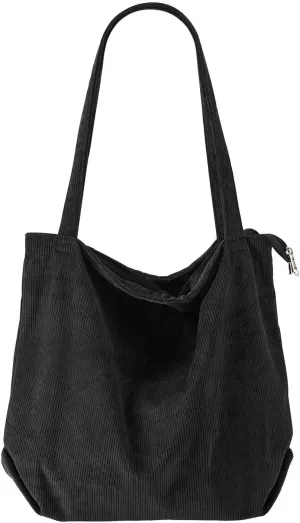 Over The Shoulder Bags for Women Large Capacity Corduroy Tote Bag Casual Slouchy Satchel Handbags Work Travel Purse