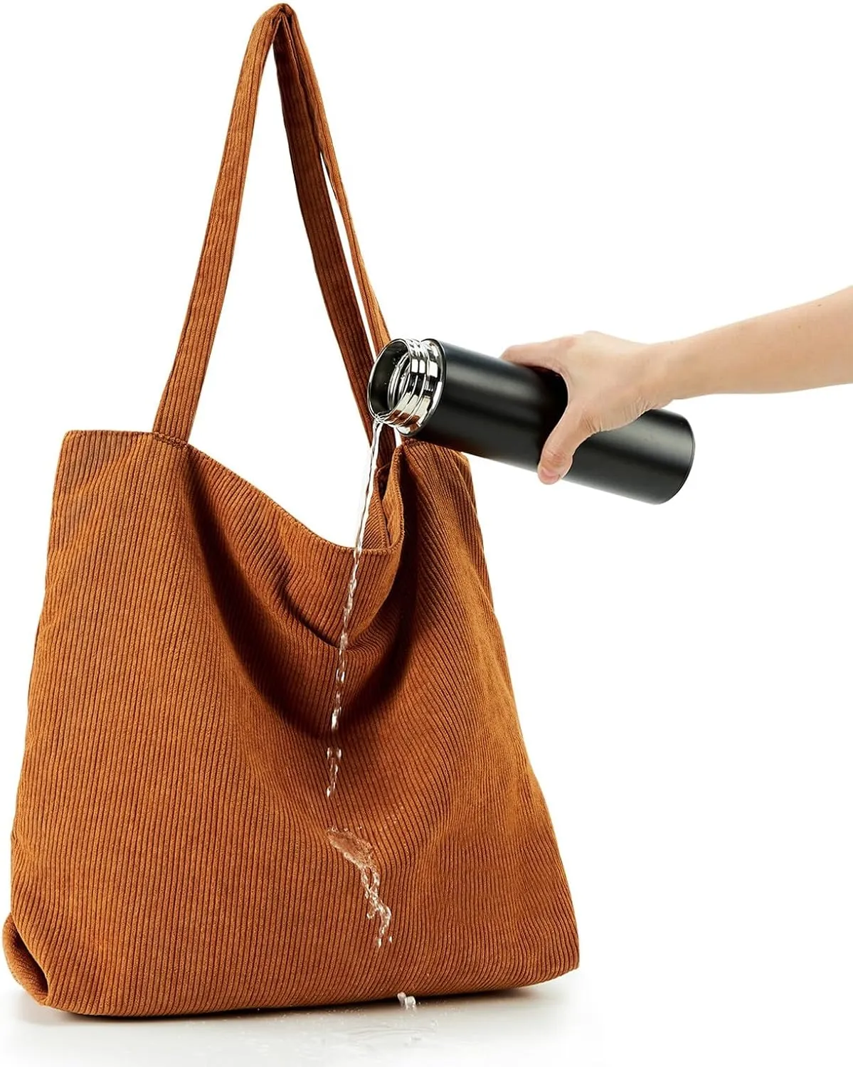 Over The Shoulder Bags for Women Large Capacity Corduroy Tote Bag Casual Slouchy Satchel Handbags Work Travel Purse
