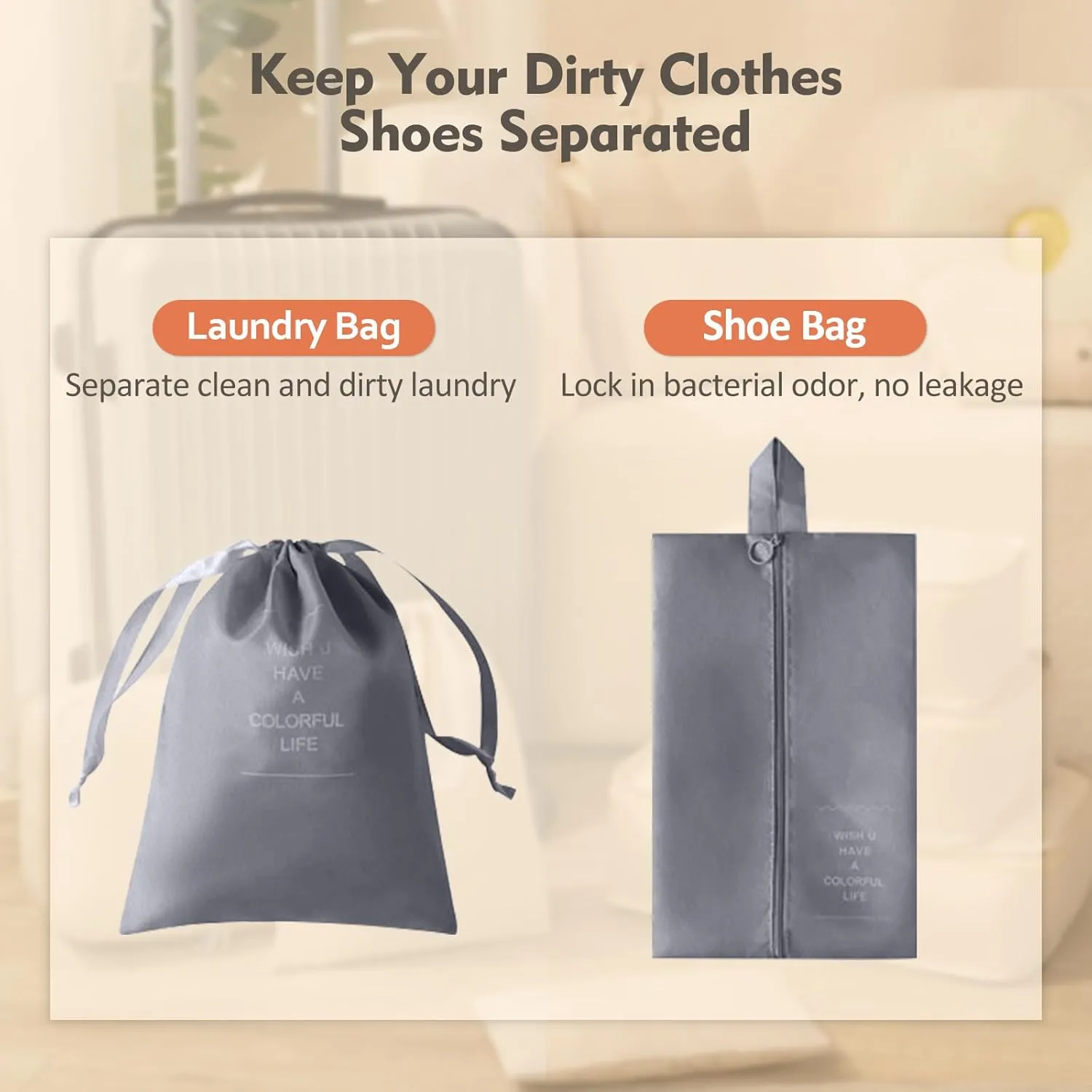 Packing Cubes for Travel - 8 Set Luggage Organizer Bags for Family, Mesh Breathable Travel Packing Cubes for Suitcases Durable Travel Essentials Bags Set