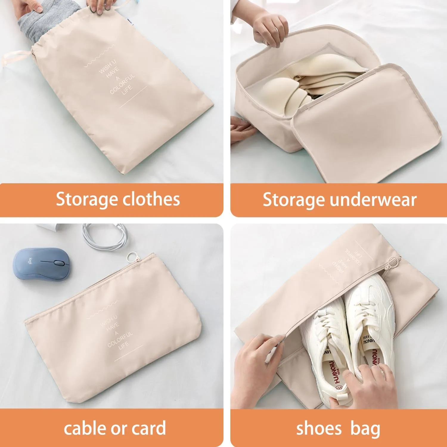 Packing Cubes for Travel - 8 Set Luggage Organizer Bags for Family, Mesh Breathable Travel Packing Cubes for Suitcases Durable Travel Essentials Bags Set
