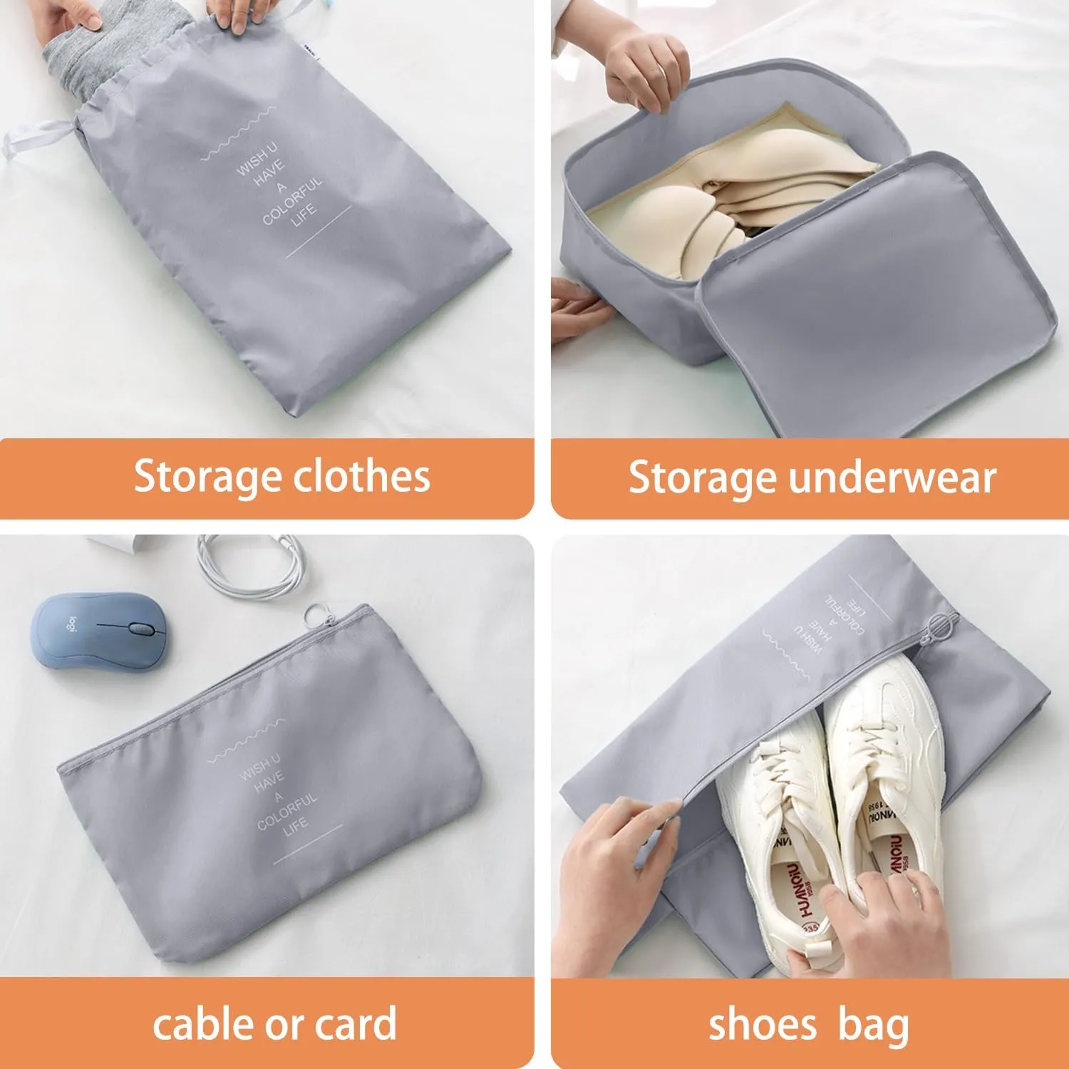 Packing Cubes for Travel - 8 Set Luggage Organizer Bags for Family, Mesh Breathable Travel Packing Cubes for Suitcases Durable Travel Essentials Bags Set