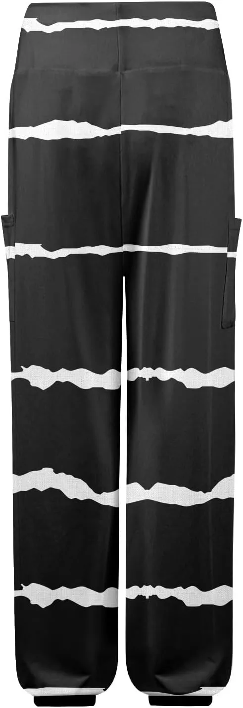 Palazzo Pants for Women Dressy Casual Drawstring Pants 2025 Capri High Waisted Plaid Summer Trendy Outfit Pocket