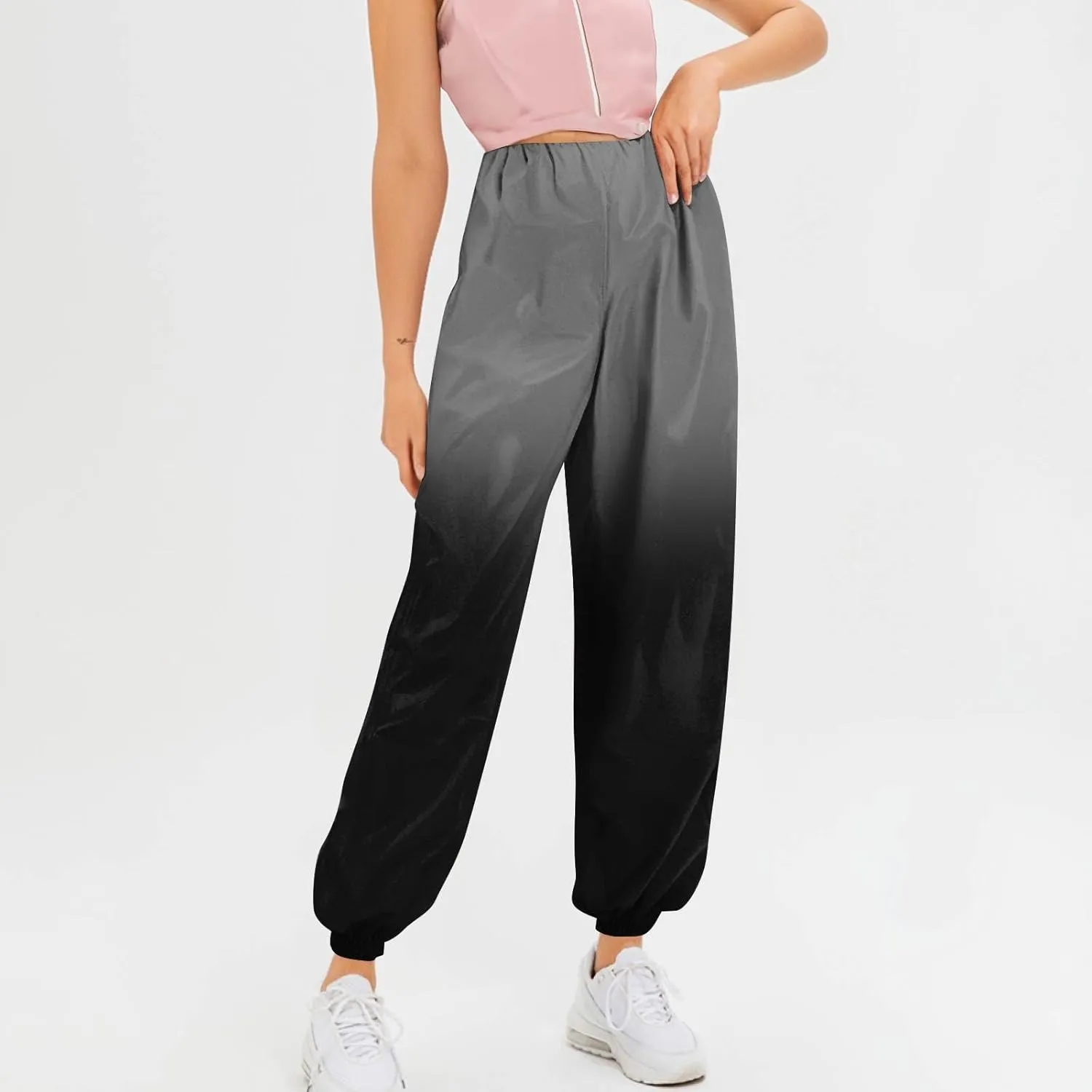 Pants for Women Casual Beach High Rise Trendy Lounge Pants Elastic Tie Dye Summer Casual 2025 Outfits Trousers Pockets