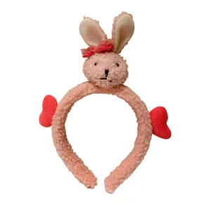 PartyKindom 2Pcs Cartoon Rabbit Headbands for Makeup Workout Soft Sponge Hair Hoops Cute Animal Design for Skincare Yoga and Daily Use Absorb Sweat Keep Forehead Dry