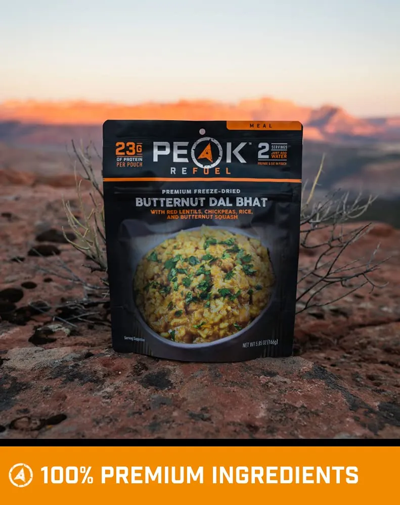 Peak Refuel Freeze-Dried Butternut Dal Bhat - 2 Serving Pouch