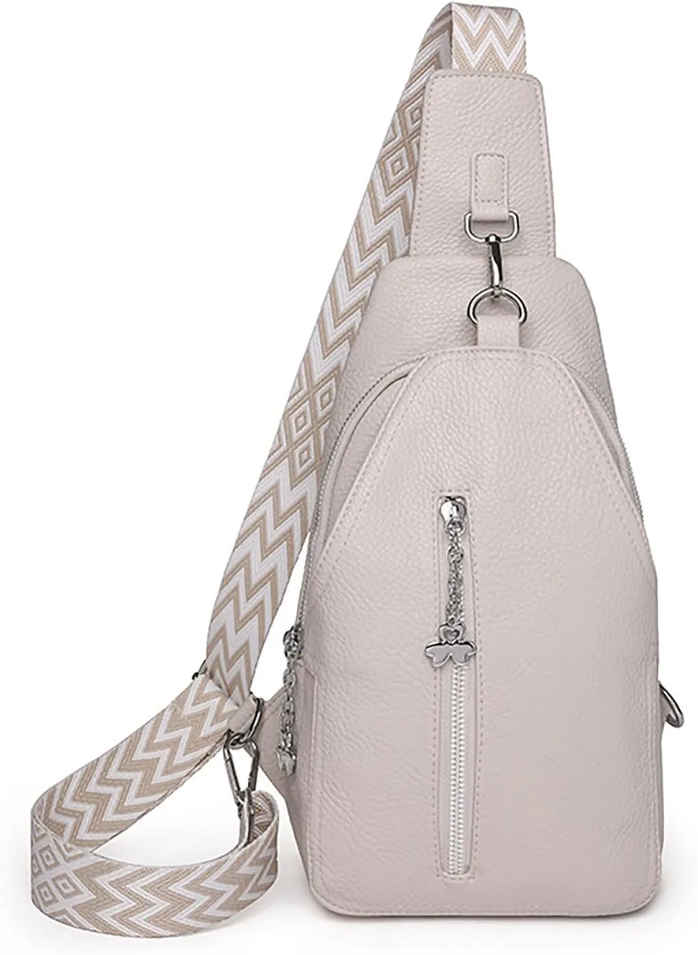 Phone Chest Bags for Women Faux Vegan Leather Small Sling Bag Fanny Pack Crossbody Purse Casual Fashion Travel Purses