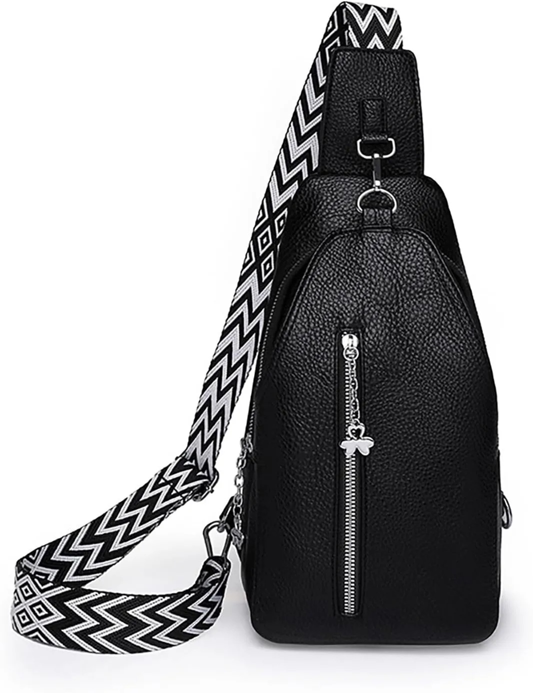 Phone Chest Bags for Women Faux Vegan Leather Small Sling Bag Fanny Pack Crossbody Purse Casual Fashion Travel Purses