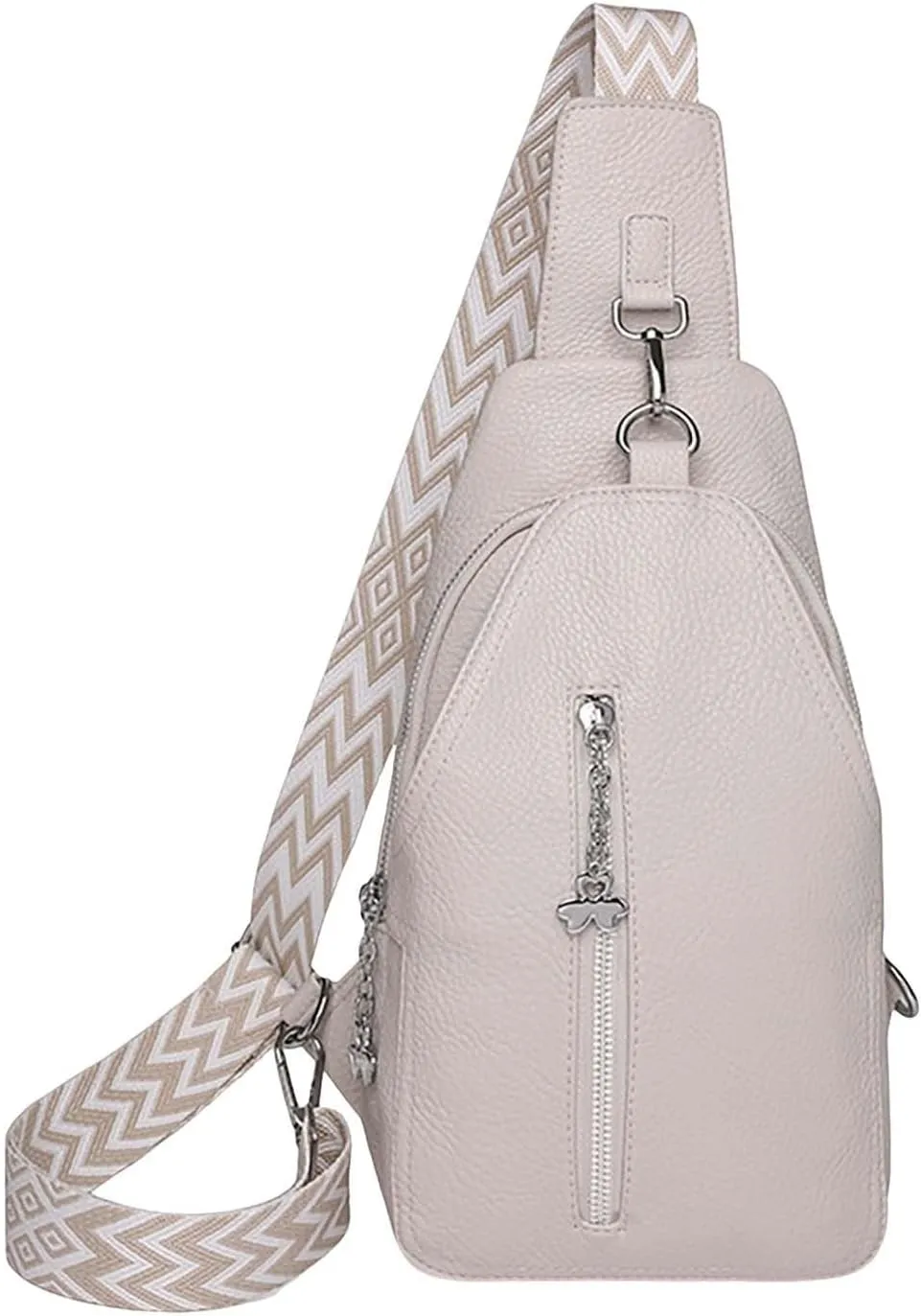 Phone Chest Bags for Women Faux Vegan Leather Small Sling Bag Fanny Pack Crossbody Purse Casual Fashion Travel Purses