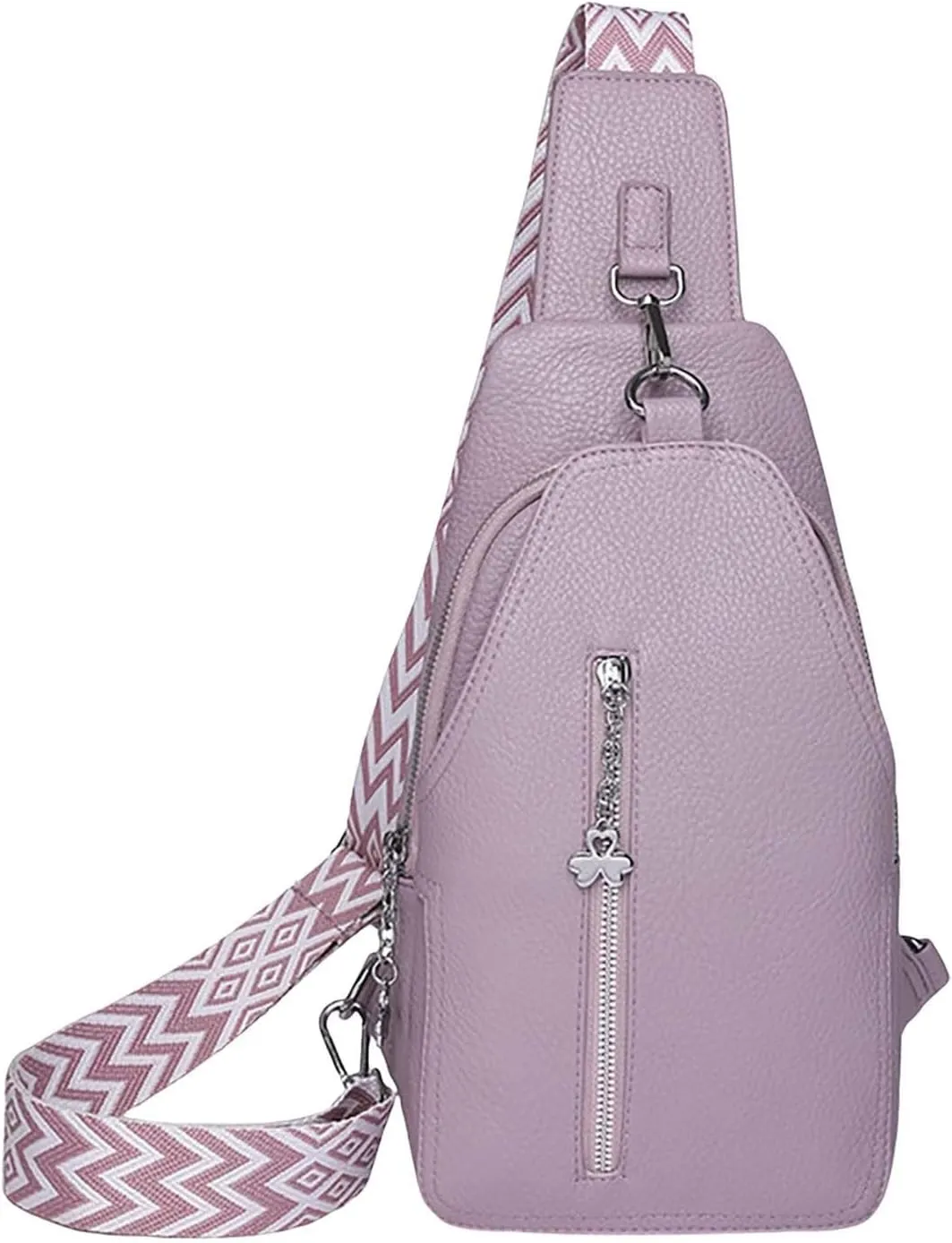 Phone Chest Bags for Women Faux Vegan Leather Small Sling Bag Fanny Pack Crossbody Purse Casual Fashion Travel Purses