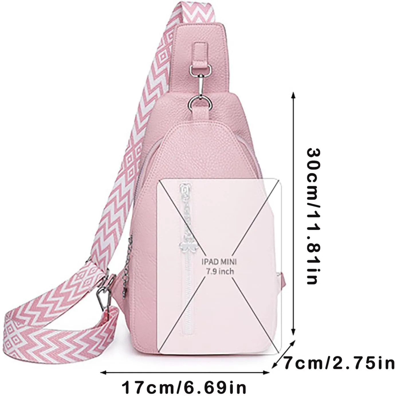 Phone Chest Bags for Women Faux Vegan Leather Small Sling Bag Fanny Pack Crossbody Purse Casual Fashion Travel Purses