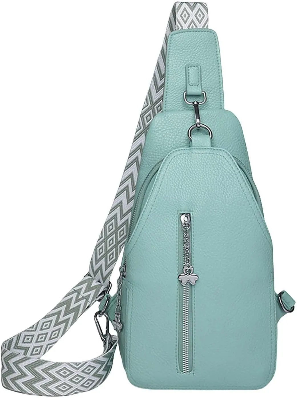 Phone Chest Bags for Women Faux Vegan Leather Small Sling Bag Fanny Pack Crossbody Purse Casual Fashion Travel Purses