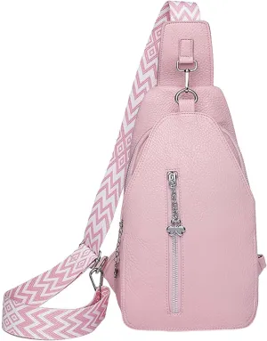 Phone Chest Bags for Women Faux Vegan Leather Small Sling Bag Fanny Pack Crossbody Purse Casual Fashion Travel Purses