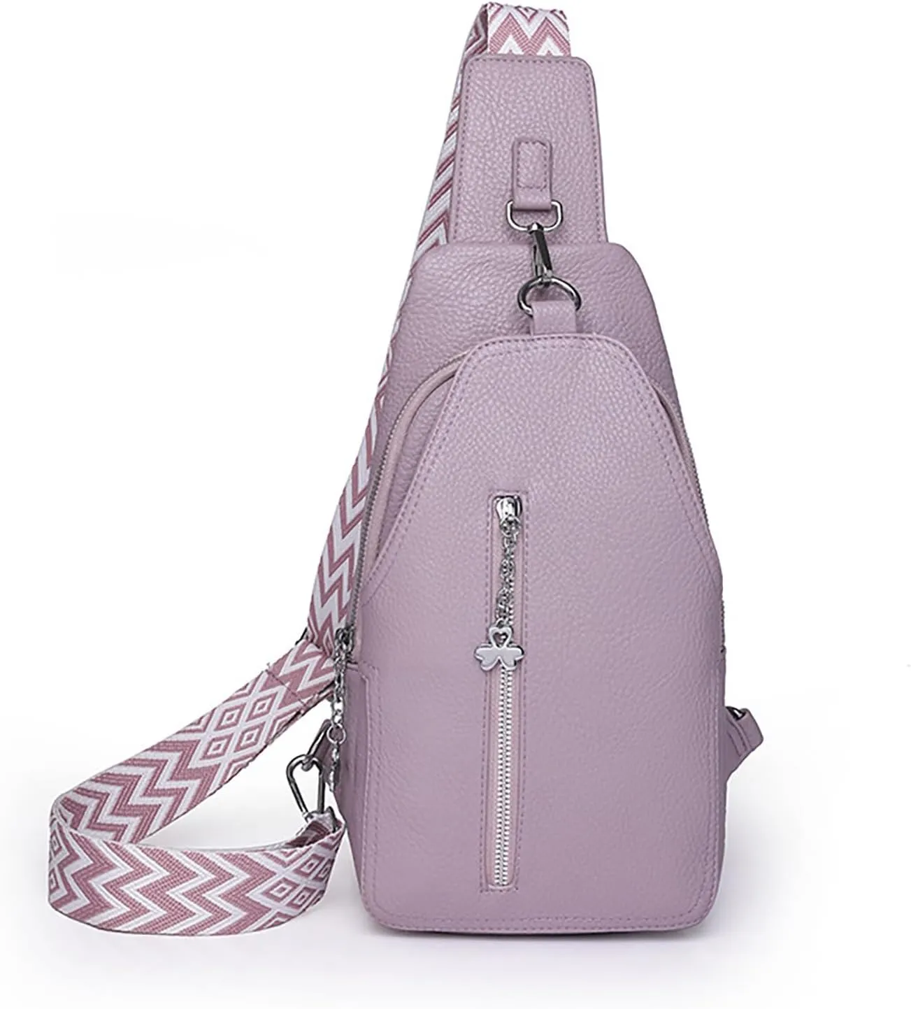 Phone Chest Bags for Women Faux Vegan Leather Small Sling Bag Fanny Pack Crossbody Purse Casual Fashion Travel Purses