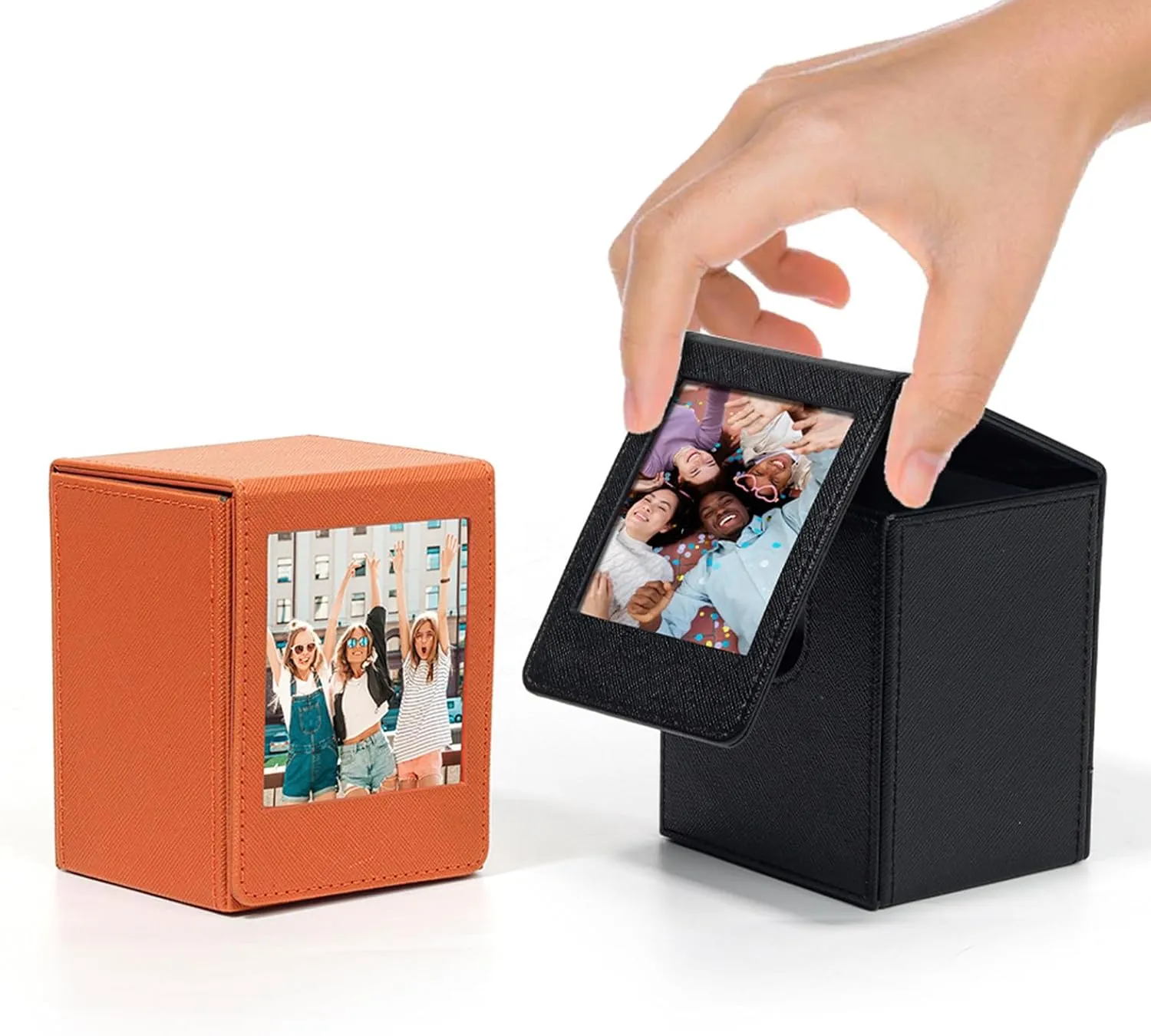 Photo Case for Instax Square SQ Film, Picture Holder, Photo Storage Box Compatible with Fujifilm Instax Square SQ1 SQ20 SQ40 SQ10 SQ6 SP-3 Instant Cameras - Black