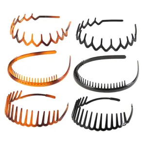 Practical Hair Clasps 6pcs Elastic Toothed Headbands Headband for Washing Face Hair Band Clips Fashionable