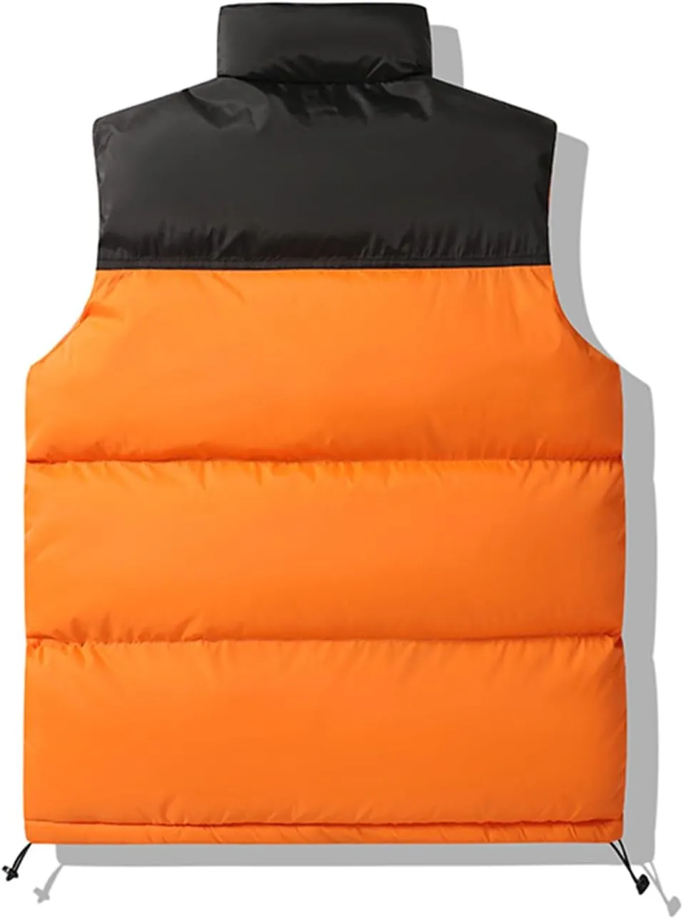Puffer Vest for Men Lightweight Winter Outdoor Vests Warm Stand Collar Color Block Zip Sleeveless Jacket Outerwear