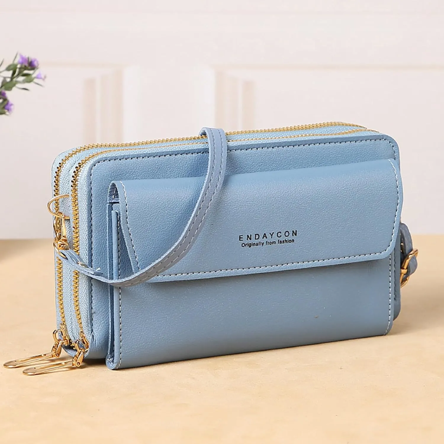 Puffy Crossbody Bags for Women Crossbody Purses and Handbags Lightweight Pocketbook Nylon Quilted Shoulder Purse(Blue)