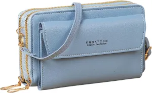 Puffy Crossbody Bags for Women Crossbody Purses and Handbags Lightweight Pocketbook Nylon Quilted Shoulder Purse(Blue)