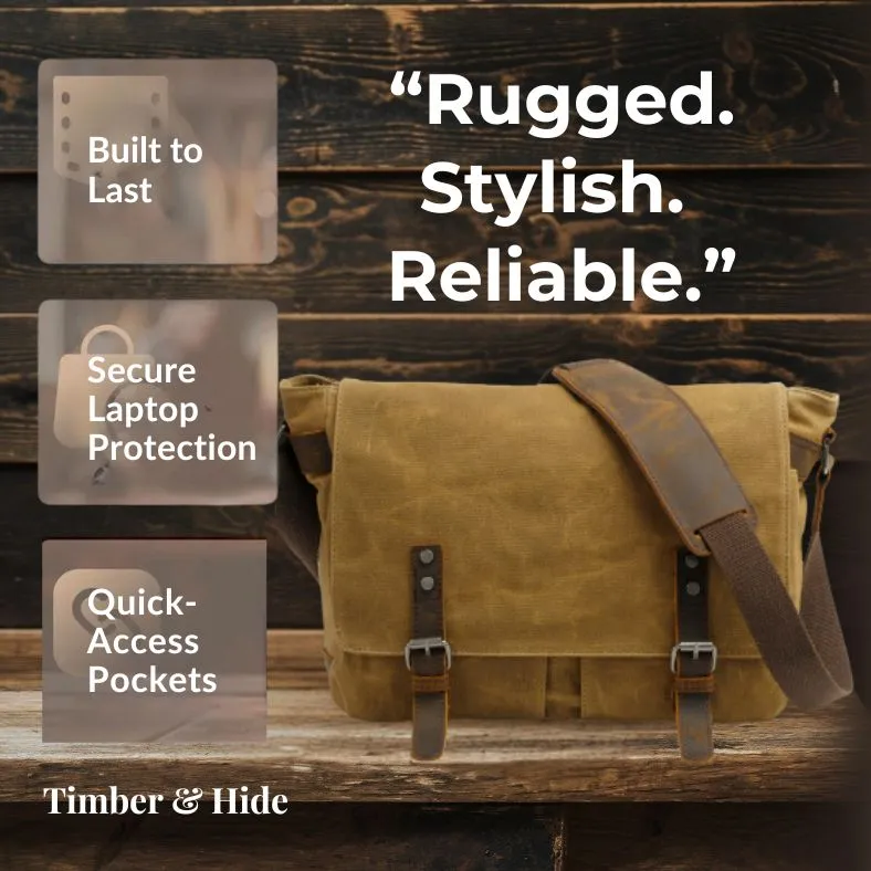 RENO | Canvas Laptop Messenger Bag