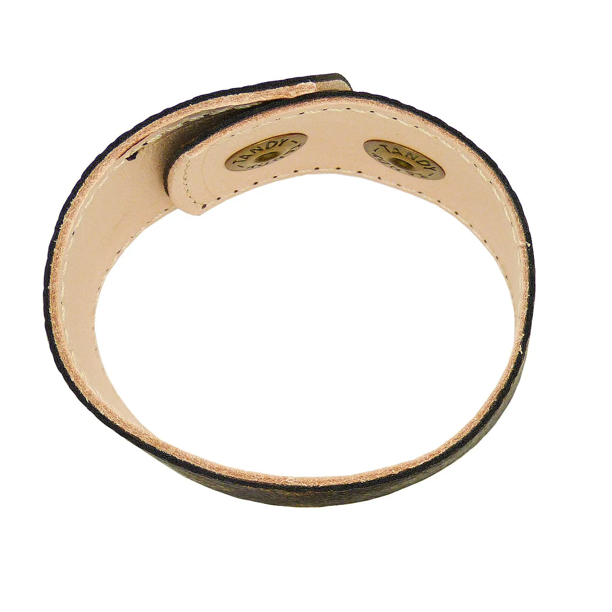 Repurposed LV Monogram Leather Cuff Bracelet Suzy T Designs
