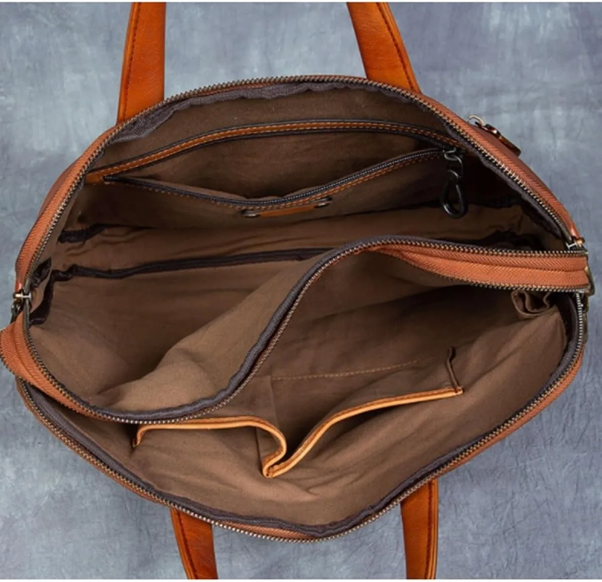 Retro Briefcases Messenger Bags Men's Genuine Leather Shoulder Bags Casual Daypacks Handbags Laptop Bags