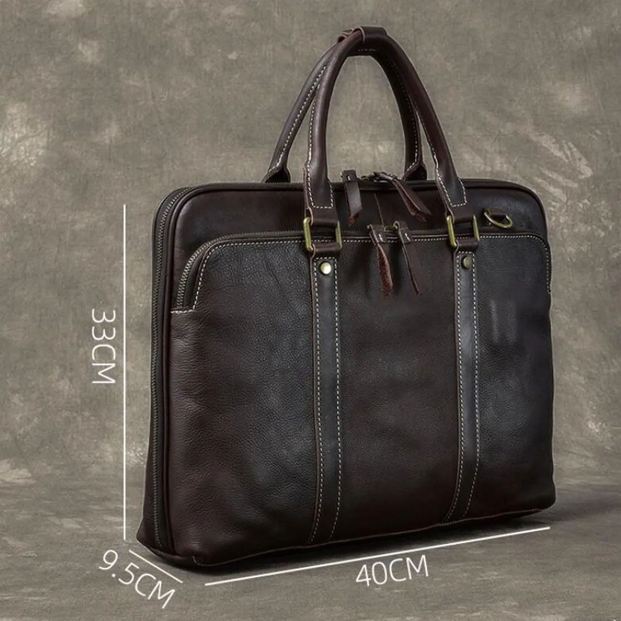 Retro Genuine Leather Handbags Mens Business Briefcases Messenger Shoulder Bags Laptop Bags Computers Bags