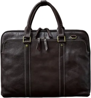 Retro Genuine Leather Handbags Mens Business Briefcases Messenger Shoulder Bags Laptop Bags Computers Bags