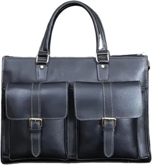 Retro Handbags Mens Business Briefcases Laptop Bags Messenger Shoulder Bags Genuine Leather Computers Bags